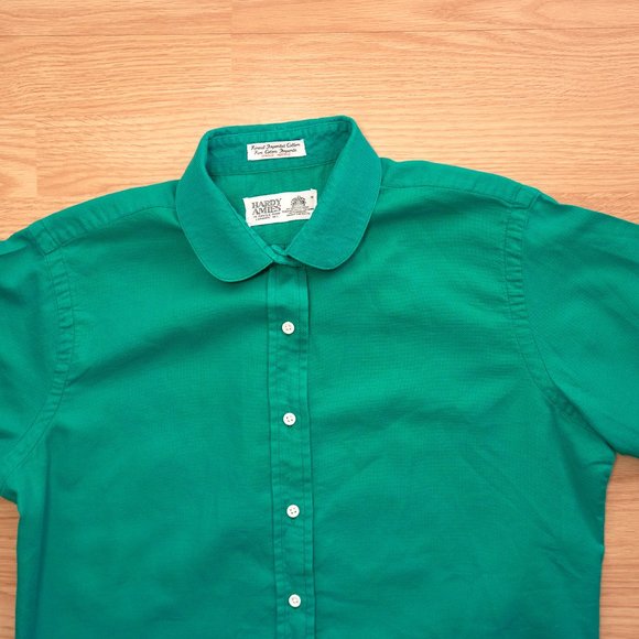 Vintage HARDY AMIES London Women's Button Up Shirt Top, Size M, Made in England - Picture 2 of 5